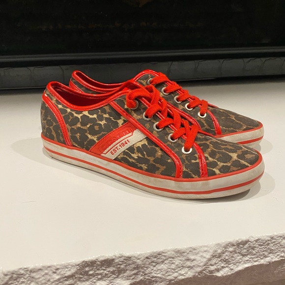 Cheetah Print Coach Tennis Shoes - Picture 1 of 8